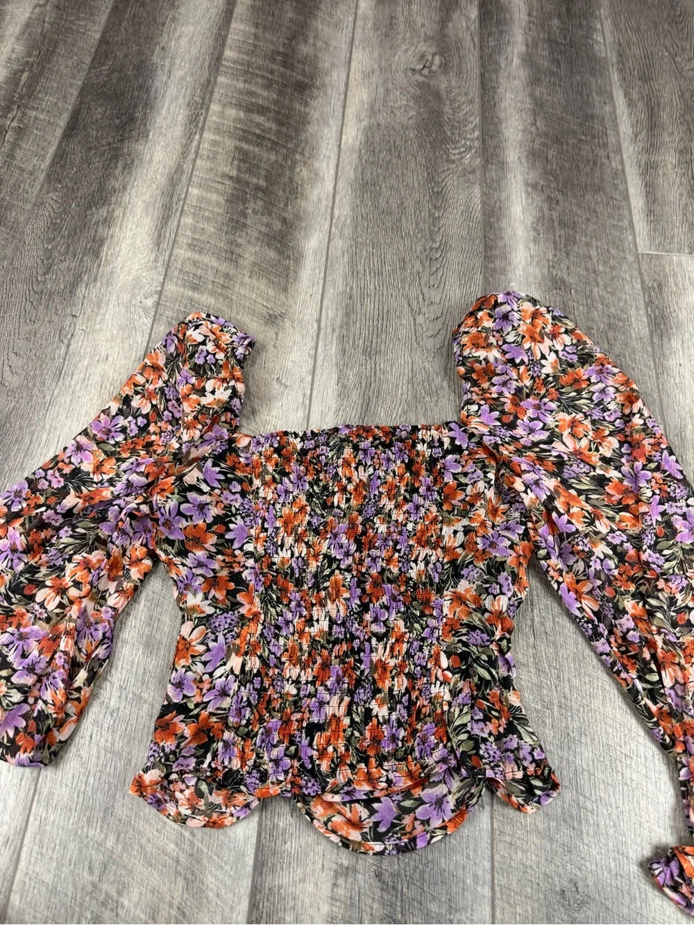 ASTR Black Floral Blouse‎